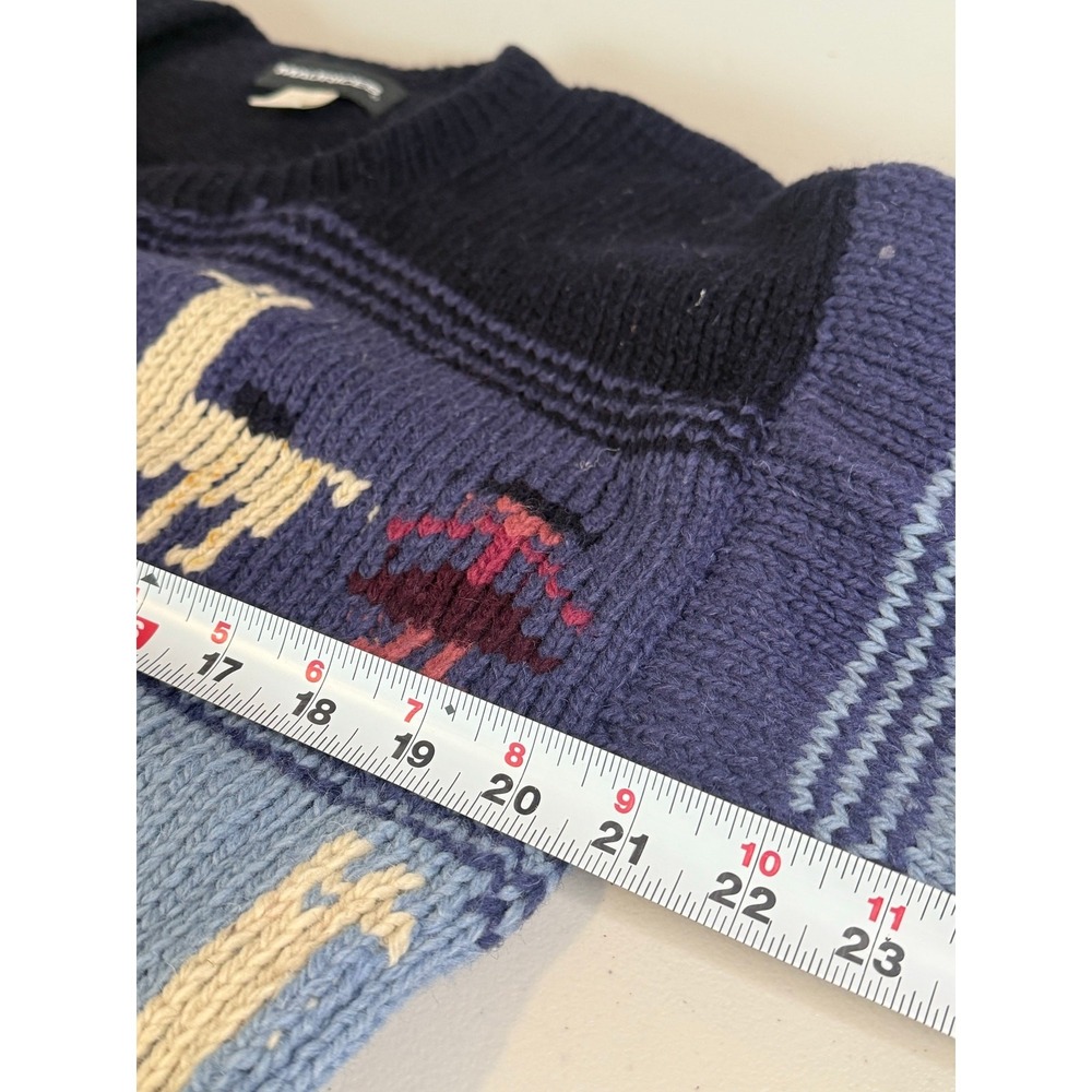 Vintage Maurices Cardigan Novelty Llama 100% Lambswool  Women M Cottagecoreedium - Picture 6 of 7
